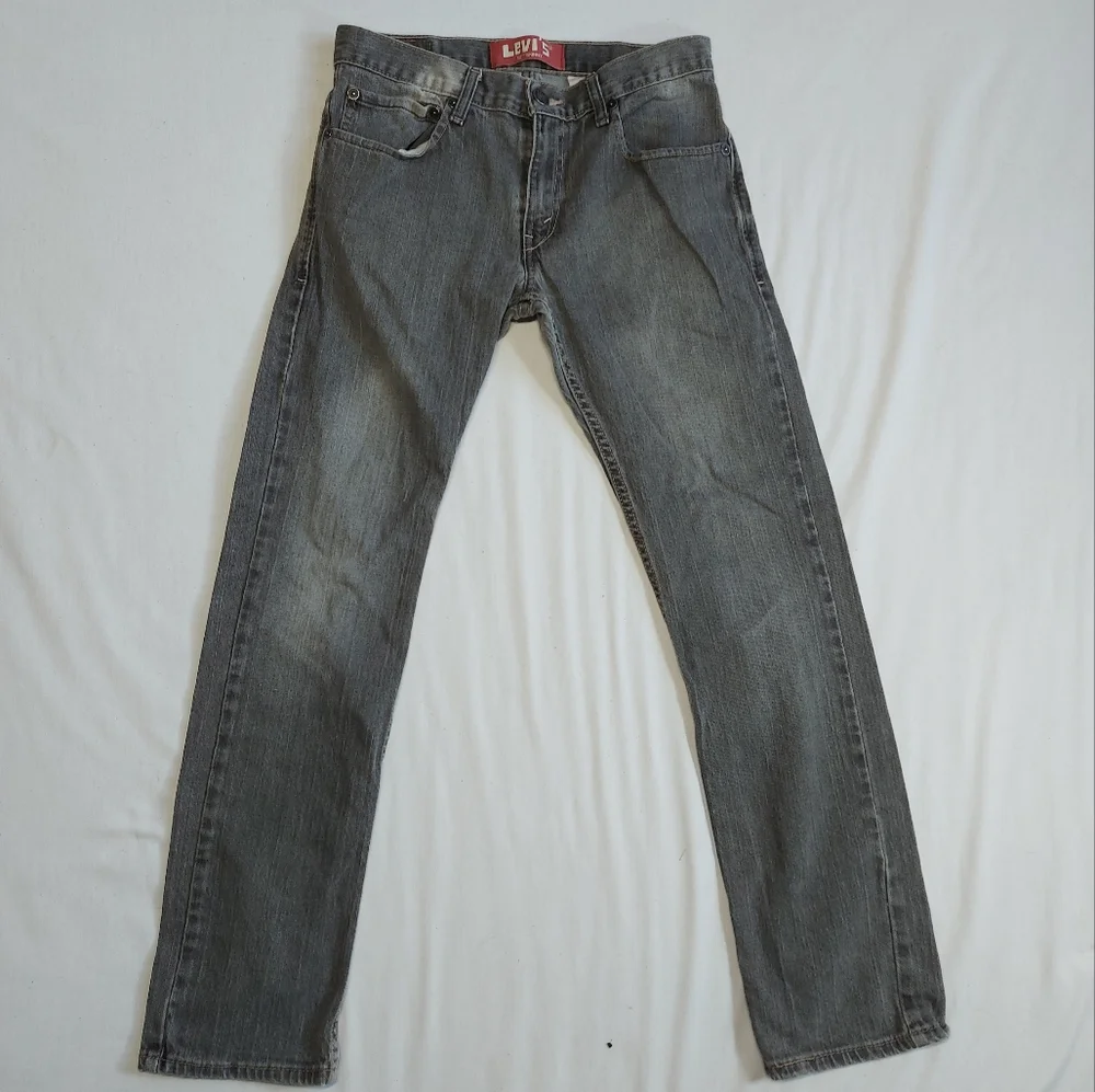 LEVI'S 511 Skinny Leg Low Rise Gray Denim Jeans W29 L29 - Picture 2 of 13